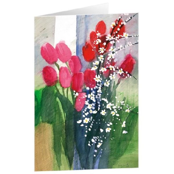Produktbild - Kunstkarten "Tulpenstrauß 1" 5 Stk.