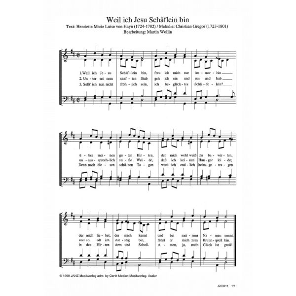Produktbild - Weil ich Jesu Schäflein bin