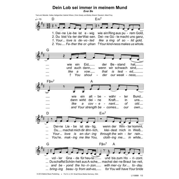 Produktbild - Dein Lob sei immer in meinem Mund / Ever Be