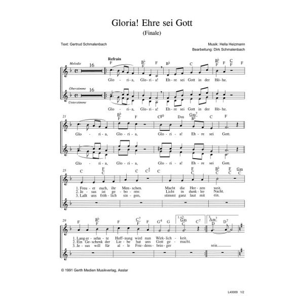 Produktbild - Gloria! Ehre sei Gott