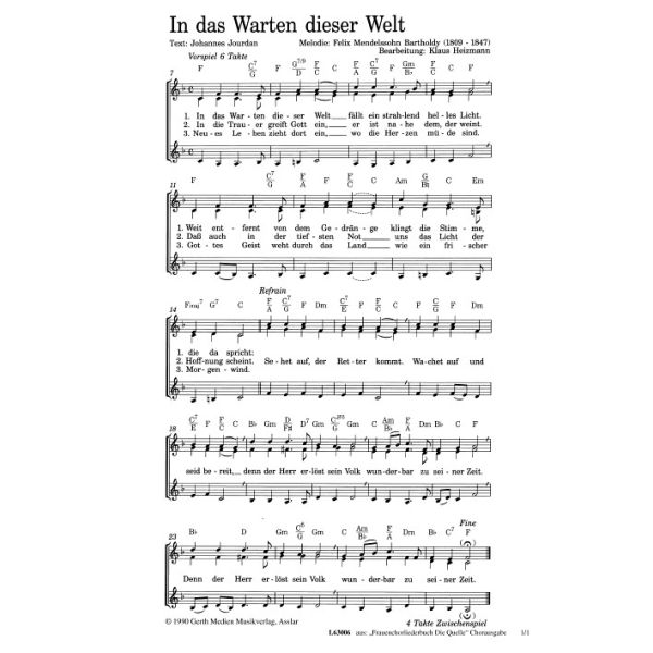 Produktbild des Artikels In das Warten dieser Welt (Noten - Download)