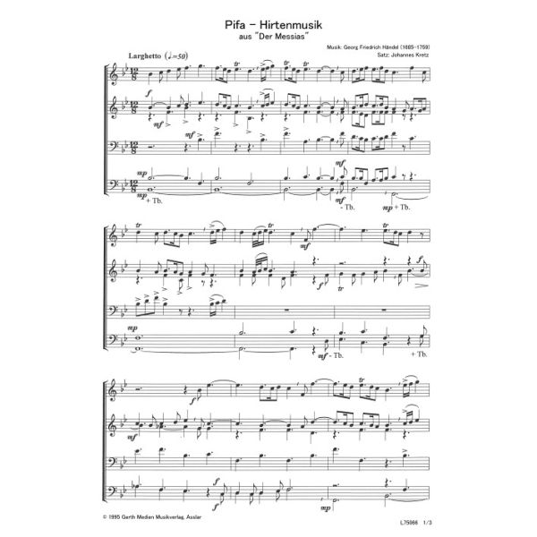Produktbild des Artikels Pifa - Hirtenmusik (Noten - Download)
