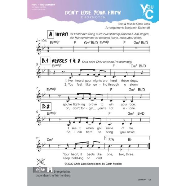 Produktbild - Don't lose your faith