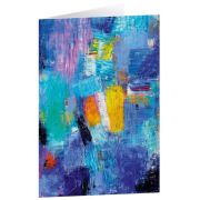 Produktbild des Artikels Schreibwaren, Kunstkarten "Blaues Farbspiel" 5 Stk.
