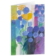Produktbild des Artikels Schreibwaren, Kunstkarten "Blütenspiel blau" 5 Stk.