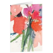 Produktbild des Artikels Schreibwaren, Kunstkarten "Rote Blüten" 5 Stk.