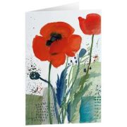 Produktbild des Artikels Schreibwaren, Kunstkarten "Mohnblumen 3" 5 Stk.