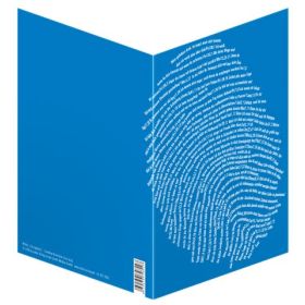 Faltkarte "Einzigartig, blau" - 5er Serie