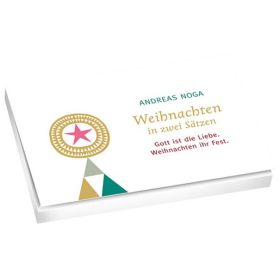 Produktbild des Artikels Schreibwaren - Kartoniert Weihnachten in zwei Sätzen - Postkartenbuch