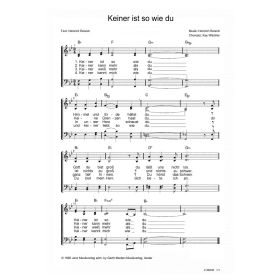 Produktbild des Artikels Noten - Download Keiner ist so wie du
