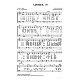 Produktbild des Artikels Noten - Download Kennst du Ihn / Have You Seen Him