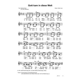 Produktbild des Artikels Noten - Download Gott kam in diese Welt