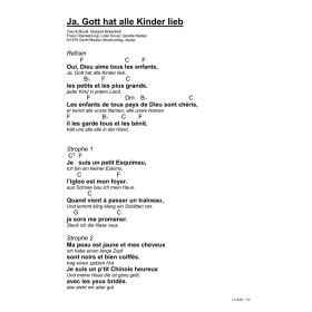 Produktbild des Artikels Noten - Download Oui, Dieu aime tous les enfants / Ja, Gott hat alle Kinder lieb