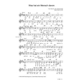 Produktbild des Artikels Noten - Download Was hat ein Mensch davon