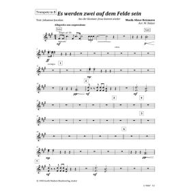 Produktbild des Artikels Noten - Download Es werden zwei auf dem Felde sein (Trompete in B)