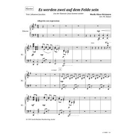 Produktbild des Artikels Noten - Download Es werden zwei auf dem Felde sein (Klavier)