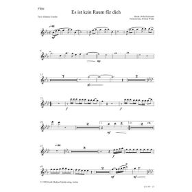Produktbild des Artikels Noten - Download Es ist kein Raum für dich (Flöte)