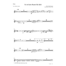 Produktbild des Artikels Noten - Download Es ist kein Raum für dich (Oboe)