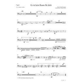 Produktbild des Artikels Noten - Download Es ist kein Raum für dich (Fagott)