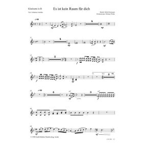 Produktbild des Artikels Noten - Download Es ist kein Raum für dich (Klarinette in B)