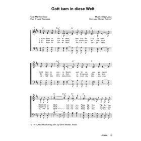 Produktbild des Artikels Noten - Download Gott kam in diese Welt