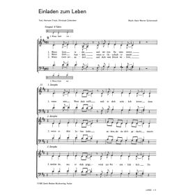 Produktbild des Artikels Noten - Download Einladen zum Leben