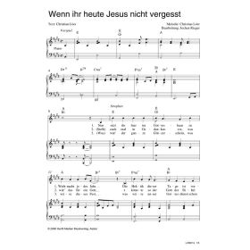 Produktbild des Artikels Noten - Download Wenn ihr heute Jesus nicht vergesst