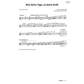 Produktbild des Artikels Noten - Download Wie deine Tage, so deine Kraft (Flöte)