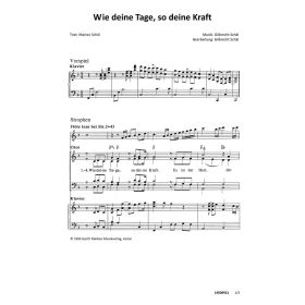 Produktbild des Artikels Noten - Download Wie deine Tage, so deine Kraft