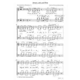 Produktbild des Artikels Noten - Download Amen, Lob und Ehre