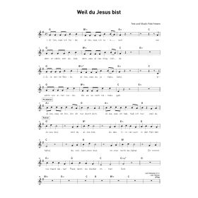 Produktbild des Artikels Noten - Download Weil du Jesus bist