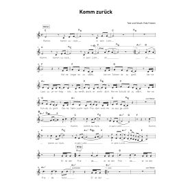 Produktbild des Artikels Noten - Download Komm zurück