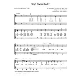 Produktbild des Artikels Singt Dankeslieder (Noten - Download)