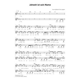Produktbild des Artikels Noten - Download Jahweh ist sein Name