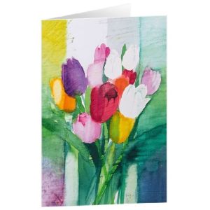 Produktbild des Artikels Kunstkarten "Tulpenstrauß 2" 5 Stk. (Schreibwaren)