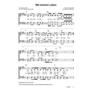 Produktbild des Artikels Mit meinem Leben / With My Devotion (Noten - Download)
