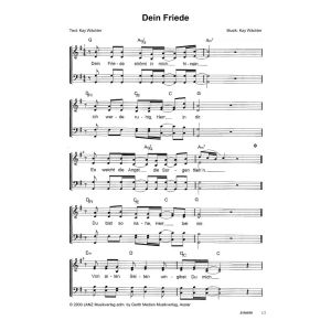 Produktbild des Artikels Dein Friede (Noten - Download)