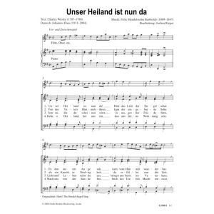 Produktbild des Artikels Unser Heiland ist nun da / Hark the Heralds Angel sing (Noten - Download)