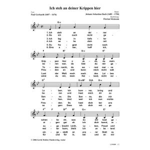Produktbild des Artikels Ich steh an deiner Krippen hier (Noten - Download)