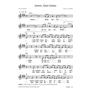 Produktbild des Artikels Komm, Geist Gottes (Noten - Download)