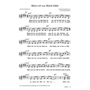Produktbild des Artikels Wenn ich nur Worte hätte (Noten - Download)