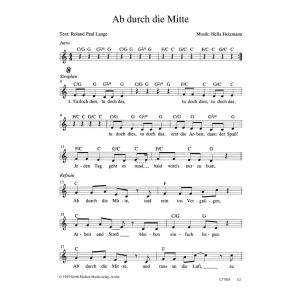 Produktbild des Artikels Ab durch die Mitte (Noten - Download)