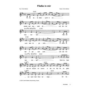 Produktbild des Artikels Fließe in mir (Noten - Download)
